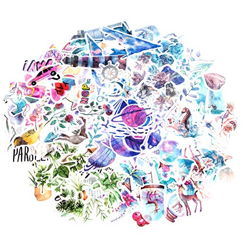 Molshine 320pcs Decorative Stickers-Forest Animal Plant Planet Ocean Series Decals for DIY,Personalize,Bullet Diary Decoration,Laptops,Scrapbook,Luggage,Cars,Books,Sealing -8 Packs - Thumbnail 5