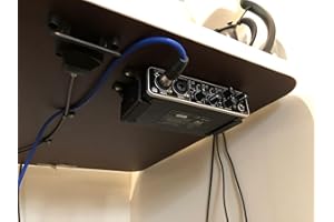 Under Desk Mount for Behringer U-Phoria UMC204HD, UMC202HD, UMC22, UM2 Audio Interface Holder (Black)
