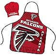 Mojo Licensing Atlanta Falcons Apron Chef Hat Set Full Color Universal Size Tie Back Grilling Tailgate BBQ Cooking Host