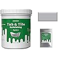 NADAMOO Tub and Tile Refinishing Paint, Light Gray, 500g / 17.5 oz, DIY Bathtub Sink Reglaze Kit Countertop Resurface Kit for Bathroom Kitchen Porcelain Fiberglass, Semi-matte Coat