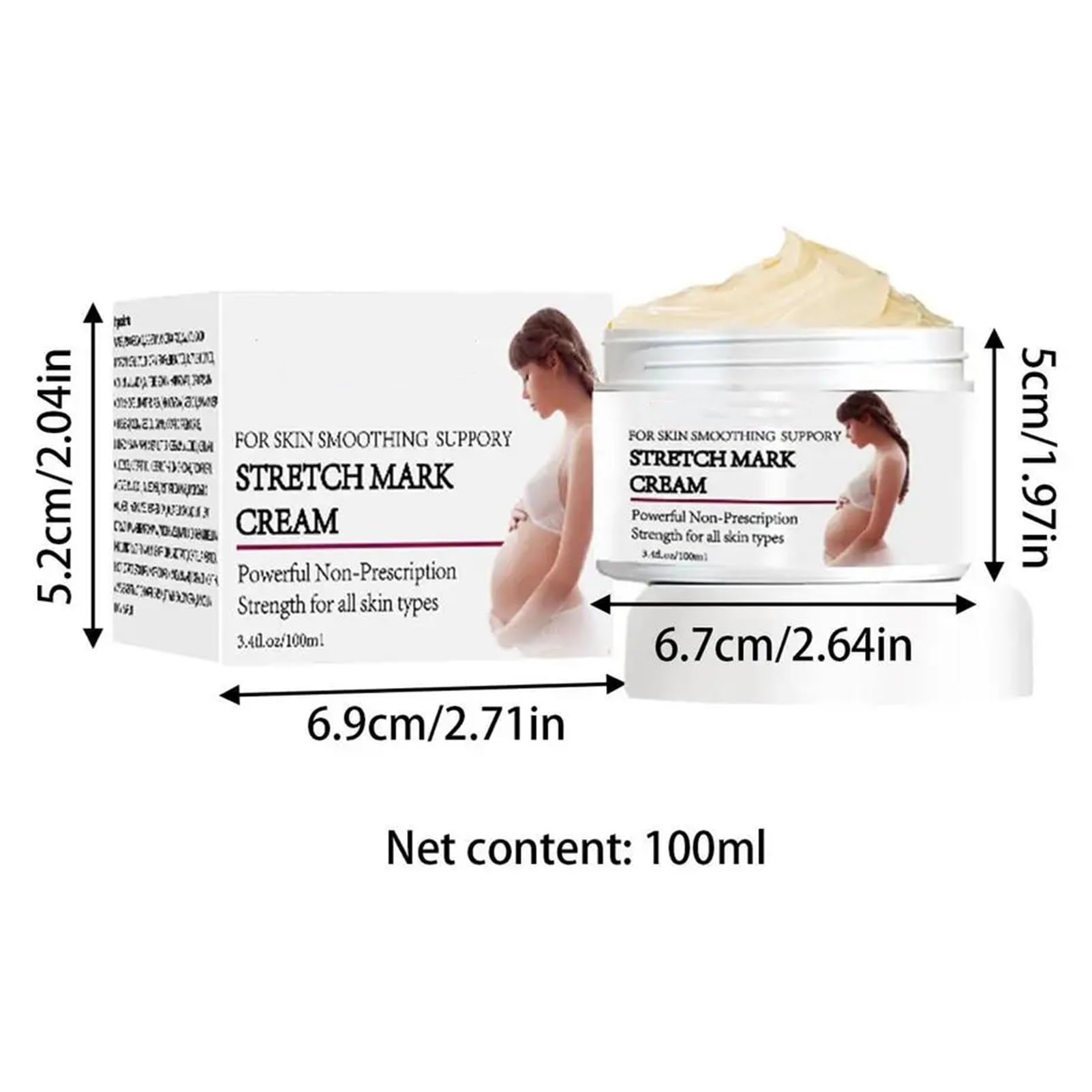 Rosarden Stretch Mark Prevention Cream for Pregnancy, Stretch Mark Cream Remover, Stretch Mark Lotion for Pregnancy, Tummy Butter for Stretch Marks Pregnancy, Shea Butter Stretch Mark Removal Cream