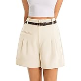 Cicy Bell Womens Wide Leg Dressy Shorts Casual Summer High Waisted Tailored Work Suits Shorts