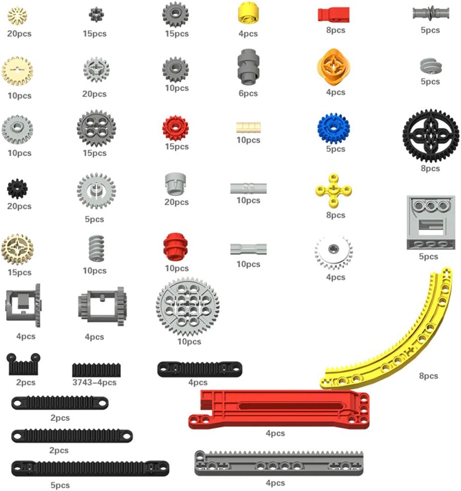 12che DIY Technic pièces Engrenage de boîte de Vitesses différentielle Compatible avec Lego