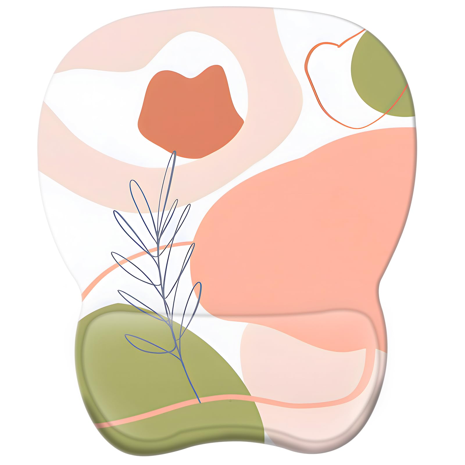 Photo 1 of EooCoo Ergonomic Mouse Pad with Wrist Support, Mousepad with Memory Foam Wrist Rest and Non-Slip Base for Computer, Cafe, Home & Office, 9.64 x 8.26 in Office Desk Accessories