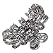 Black Crystal Metal flower/butterfly hair claws & clips #1167