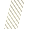 Tynulox 10 Pcs 0.8 mm Dia Brass Rod 8" Length Solid H62 Brass Round Bar for Models, Crafts, Repairs, Electrical