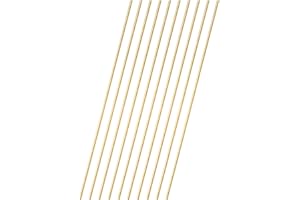 Tynulox 10 Pcs 0.8 mm Dia Brass Rod 6" Length Solid H62 Brass Round Bar for Models, Crafts, Repairs, Electrical