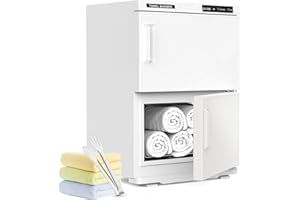 Kikihouse Large 32L Hot Towel Warmer Cabinet for Estheticians, Professional Double Door Towel Heater for Massage, Babers, Facial Spa, Hair Salon, Bathroom