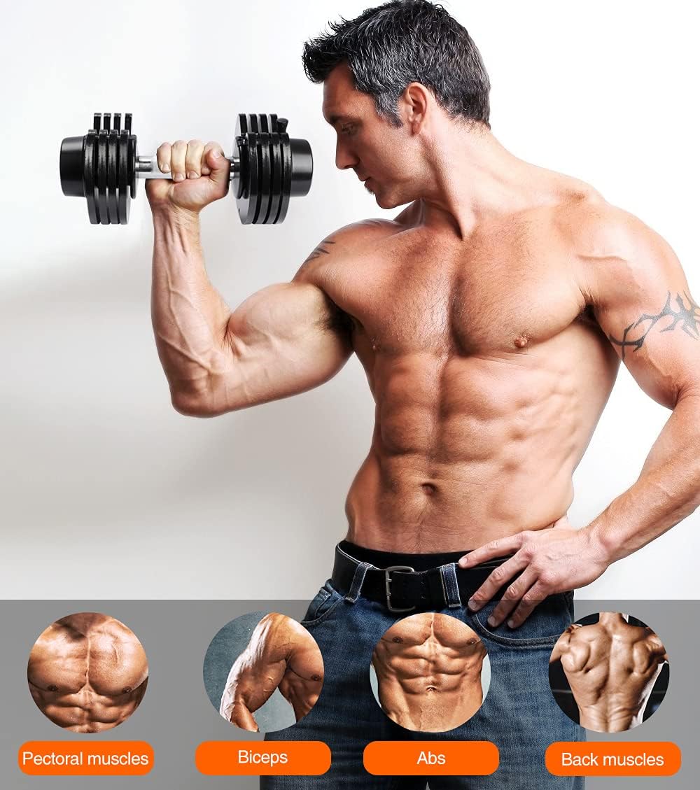 LEADNOVO Adjustable Dumbbells, Single 5-25Lbs Quick Adjust Weight Dumbbells for Home Gym Strength Training Fitness: Sports & Outdoors