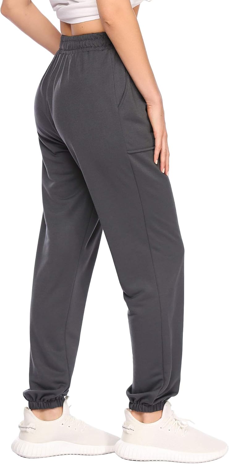 Misakia Women's Sweatpants High Waisted Thin Active Pants Workout Jogger Lounge Trousers with Pockets 2021 Spring Summer: Clothing
