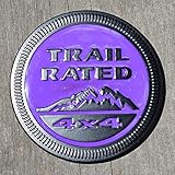 zorratin Metal Trail Rated 4x4 Round Emblem Badge Decal for Jeep Wrangler Unlimited JK Cherookee Rubicon Liberty Patriot Latitude