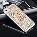 iPhone 7 Plus Case,iPhone 7 Plus Liquid Case,BCMRUN Novelty Design Glitter Bling Sparkles Shinny Hearts Flowing Liquid Anti Scratch Bumper Hard Case for Apple iPhone 7 Plus (Four Colour Diamonds)
