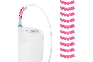 JFHNMLW 10 Pack Oxygen Tube Support Crimp Straightener for Portable Oxygen Concentrator, Oxygen Tubing Support for Oxygen Tank Oxygen Hose Nasal Cannula Oxygen Accessories (Pink)