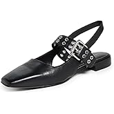 rag & bone Women's Astra Slingback Sandals, Black, 6.5 Medium US