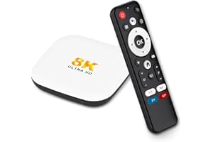 Android 14 TV Box 2025 LEFFOT M2 Plus 4K Ultra HD TV Streaming Device, 4GB RAM + 32GB ROM, Smart TV Box with Voice Remote, Du