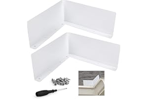 Aoibrloy 2PCS White Gutter Valley Splash Guards for Roof, Aluminum Rain Diverter, Roofing Gutter Guards for Resisting Water Overflowing (Middle Bendable)