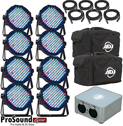 (2) Amercan DJ Products Mega Flat pak Plus LED Lighting (New Version) + Free ADJ My DMX2.0 - ProSoundGear Authorized Dealer