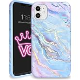 Velvet Caviar Compatible with iPhone 12 Mini Case for Women Cute - 10ft Drop Tested - Protective Phone Cover (Holographic Pink Blue Marble)