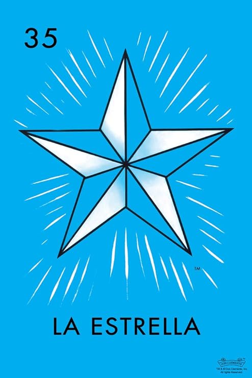 Amazon Com 35 La Estrella Star Loteria Card Mexican Bingo Lottery