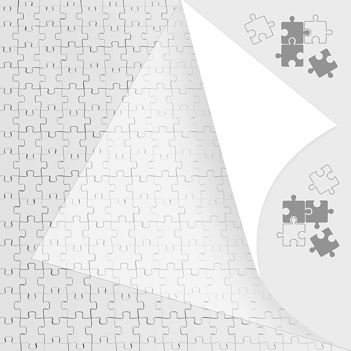 12 Sheets Puzzle Saver Peel and Glue Sheet - Clear Adhesive Backing for Jigsaw Puzzles - Self-Adhesive Backing