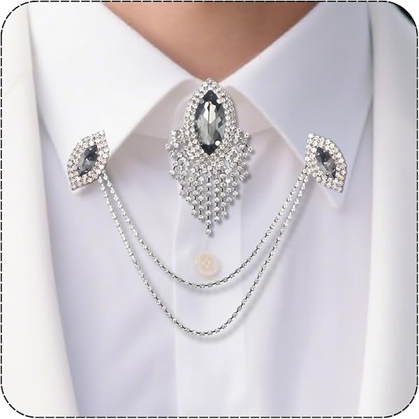 slim fit dress slacks Rhinestone Paved Fleur de Lis Crown Pin Brooch Silver