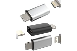 Lightning Female to USB C Male Adapter(3pack) for Galaxy Note 20 Ultra Z Flip Type Charger Cord Connector for Apple IPhone15 