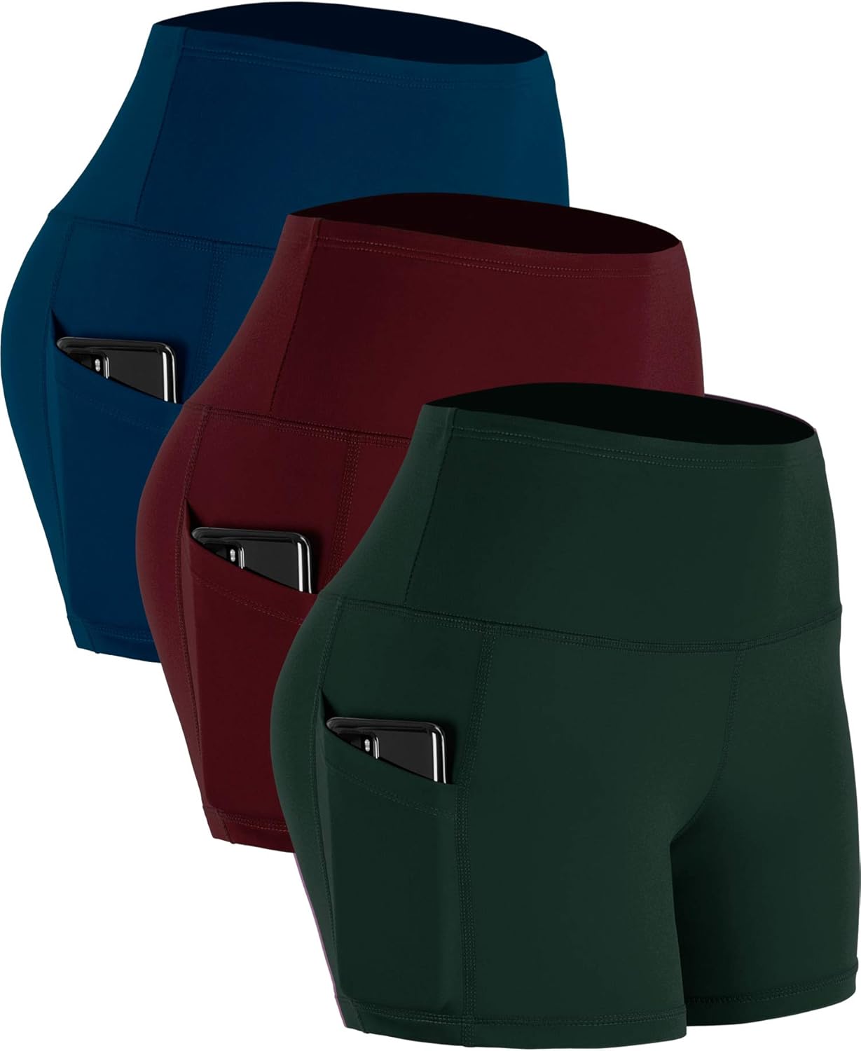 Cadmus Women's 3"/4" High Waist Spandex Running Shorts for Yoga: Clothing