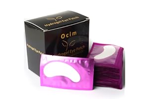 Ocim 100 Pairs Eyelash Extension Gel Patches, Lash Extensions Hydrogel Under Eye Pads Beauty Eye Mask supplies(purple)