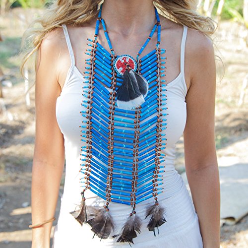 Novum Crafts | Indian Style Choker | Native American Style Breastplate Necklace