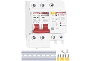 DIHOOL 60 Amp GFCI Breaker with Surge Protector, 60A Ground Fault Circuit Interrupter, Smart Circuit Breaker