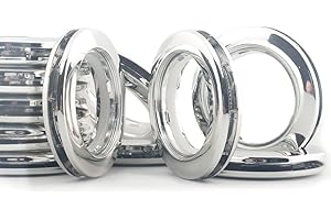 KUASTING 42 Pack Curtain Grommets Inner Diameter 1-9/16"(40mm) Plastic Curtain Eyelet Rings Nanoscale Low Noise Large Grommet Kit for Fabric (Bright)