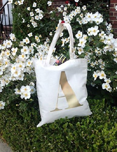 Borsa Personalized Initial Canvas Tote Bag