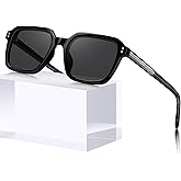 STGATN Retro Square Polarized Sunglasses for Men, UV400 Protection Sun Glasses, Trend Acetate Frame Shades