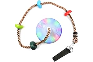 TAKE ME AWAY LED Disc Swing Seat Climbing Rope with Platforms Swing Set Outdoor Backyard Playground Accessories