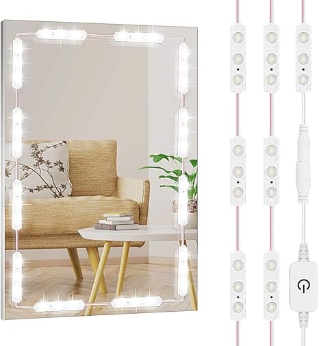 luces led para espejo de tocador estilo hollywood 60 luces led para maquillaje luces led ultra brillantes con control tactil regulable para