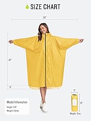 SaphiRose Long Sleeve Rain Jacket Extra Length