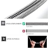 XIFIRY 1/2" BSP Flexible Hoses Pair 500mm Stainless Steel Braided view 3