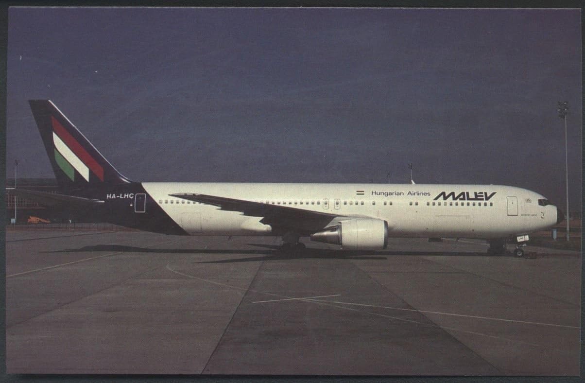 Malev Hungarian Airlines Boeing B-767 Ferihegy AIRPORT Budapest HUNGARY Postcard