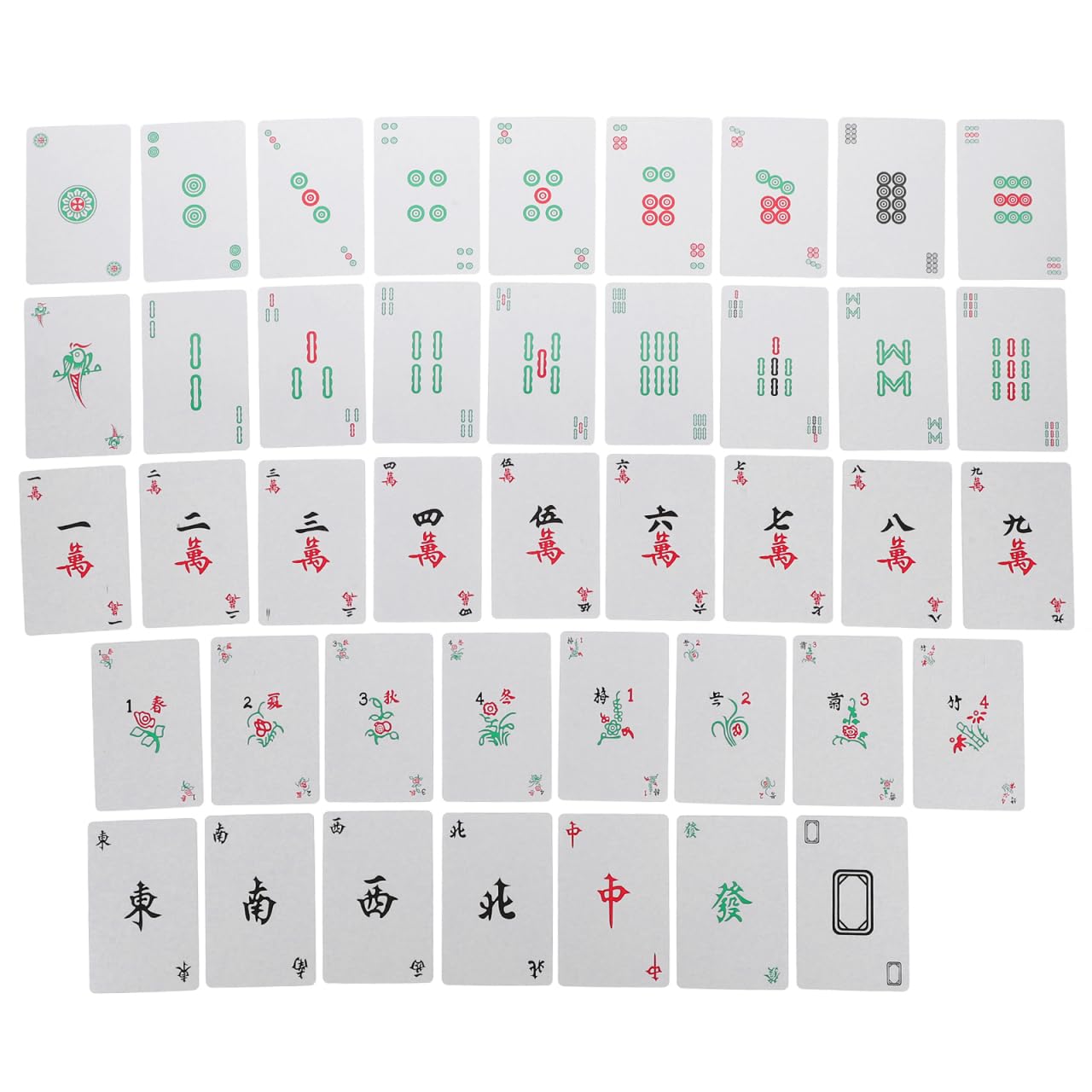 EXCEART Waterproof Plastic Mahjong Playing Card - Mini Travel Size Fun for Home Bar Office Entertainment