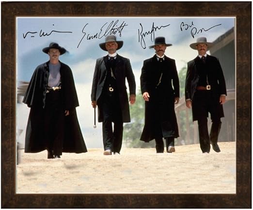 Amazon Com Gatsbe Exchange Framed Print Tombstone Cast Wyatt Earp Doc Morgan And Virgil Posters Prints