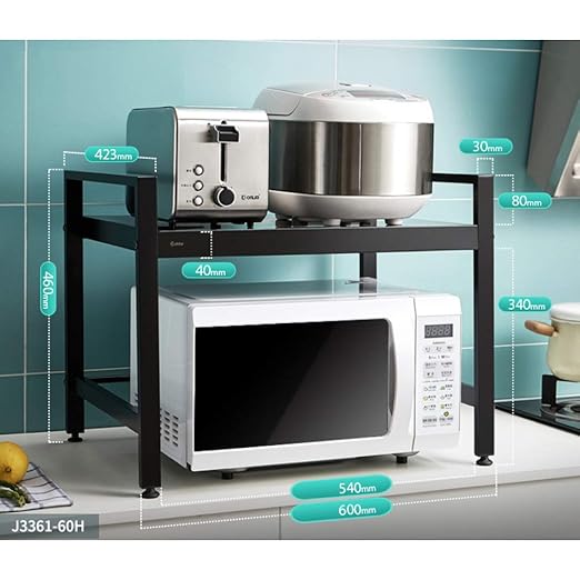 Aluminio Estantería Microondas Encimera, Cocina Almacenamiento ...