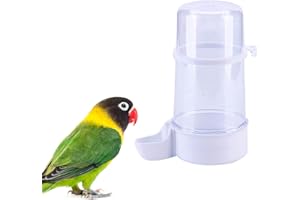 YJJKJ Pet Bird Water Feeder, 13.5 Oz Parrot Water Dispenser, Bird Cage Suspended Automatic Water Dispenser for Parakeet Budgie Lovebirds Cockatiel (1PCS)