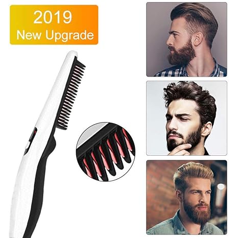 Zomoza Beard Straightener Comb Men S Electric Hair Styler Beard