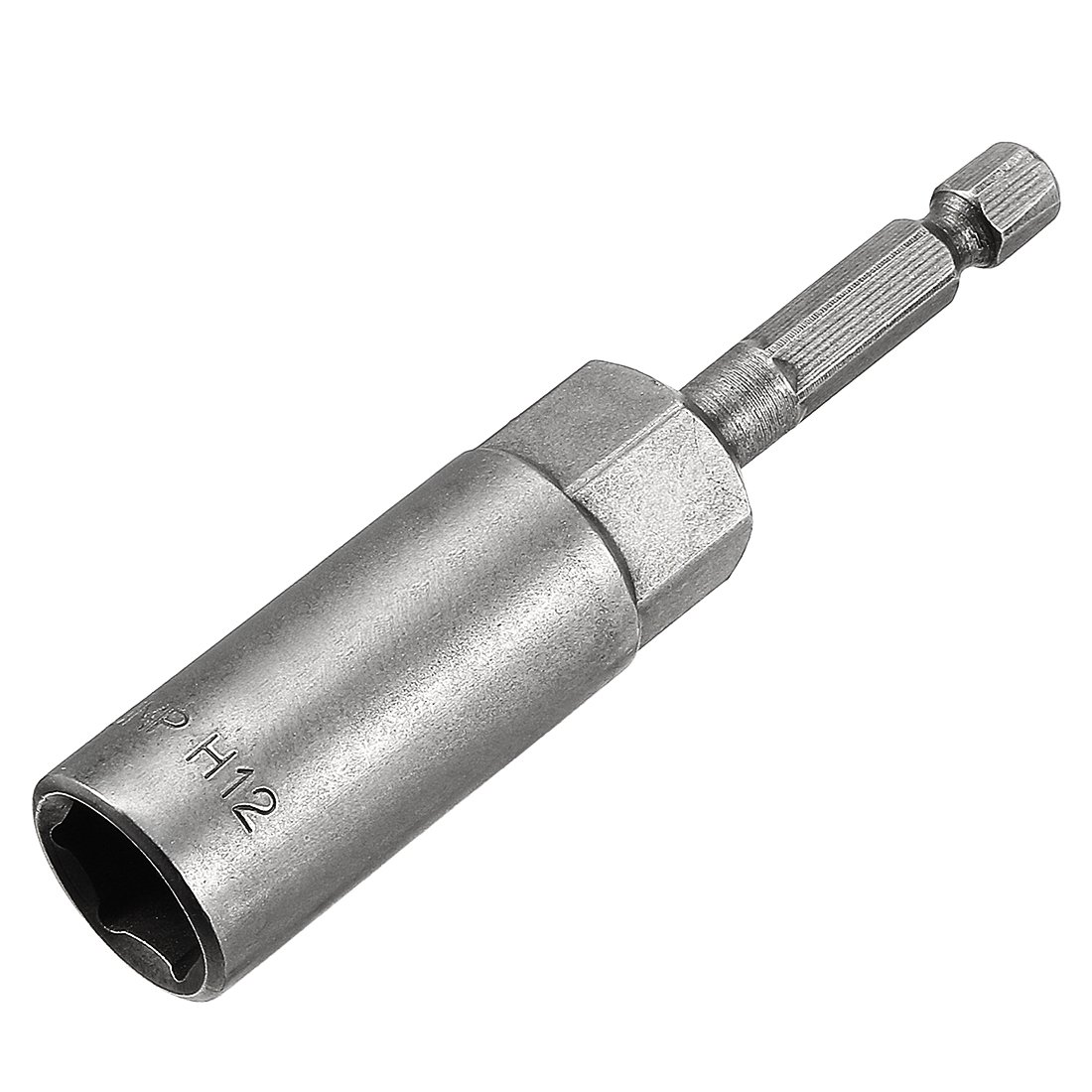 Sourcingmap 1/4" Quick-Change Hex Shank 12mm Nut Setter Driver Drill Bit, 80mm Length, Metric No-Magnetic