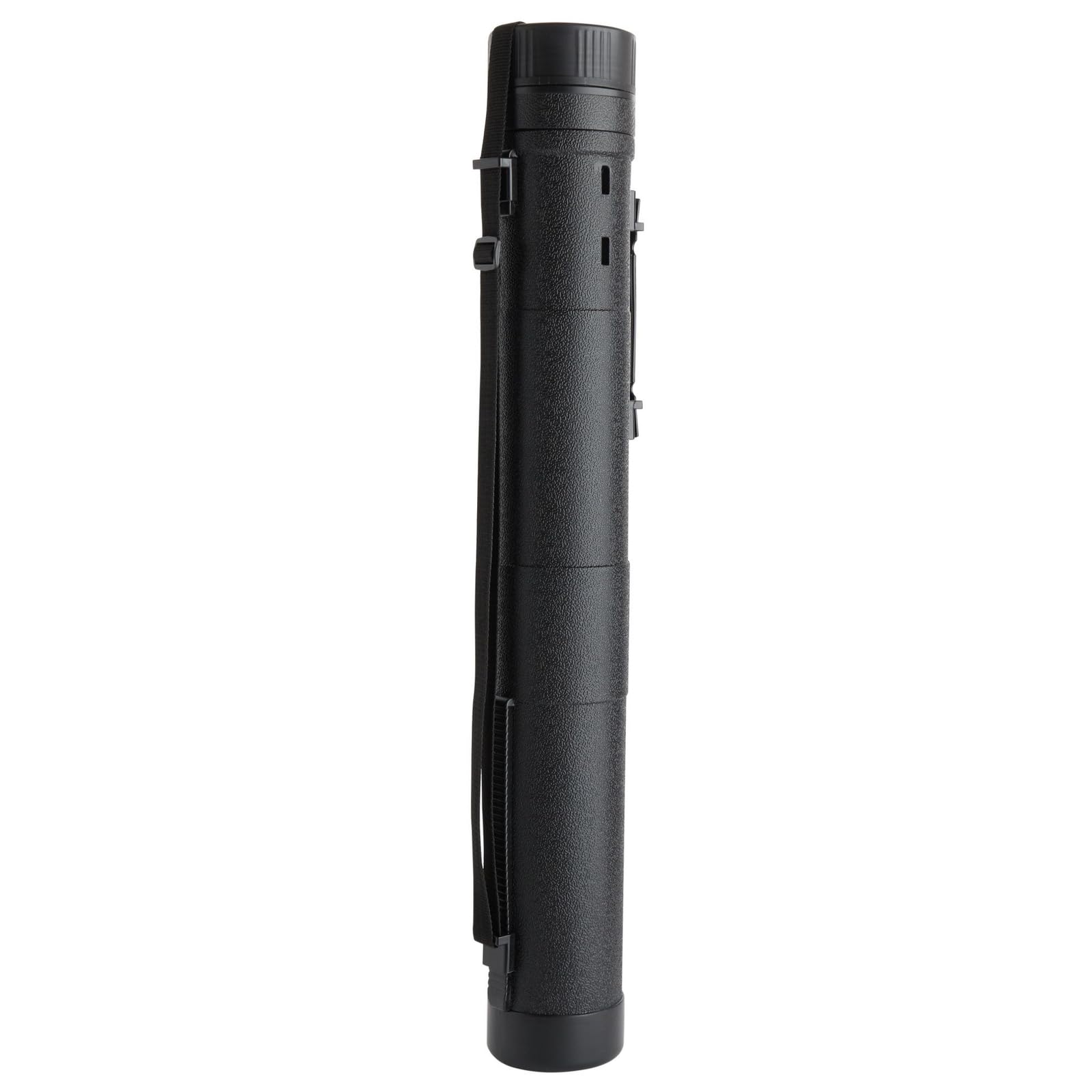 Juvale Extendable Poster Tube - Telescoping 30-49 in Poster Carrying Case - Adjustable Shoulder Strap Blueprint Tube - High-Capacity Art Storage - 5 in Diameter, Black
