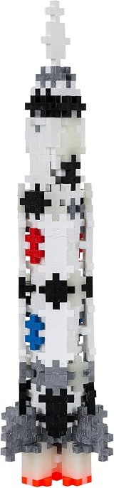PLUS PLUS Building Blocks Toy Saturn V Rocket 240 Pieces STEM Learning view 2