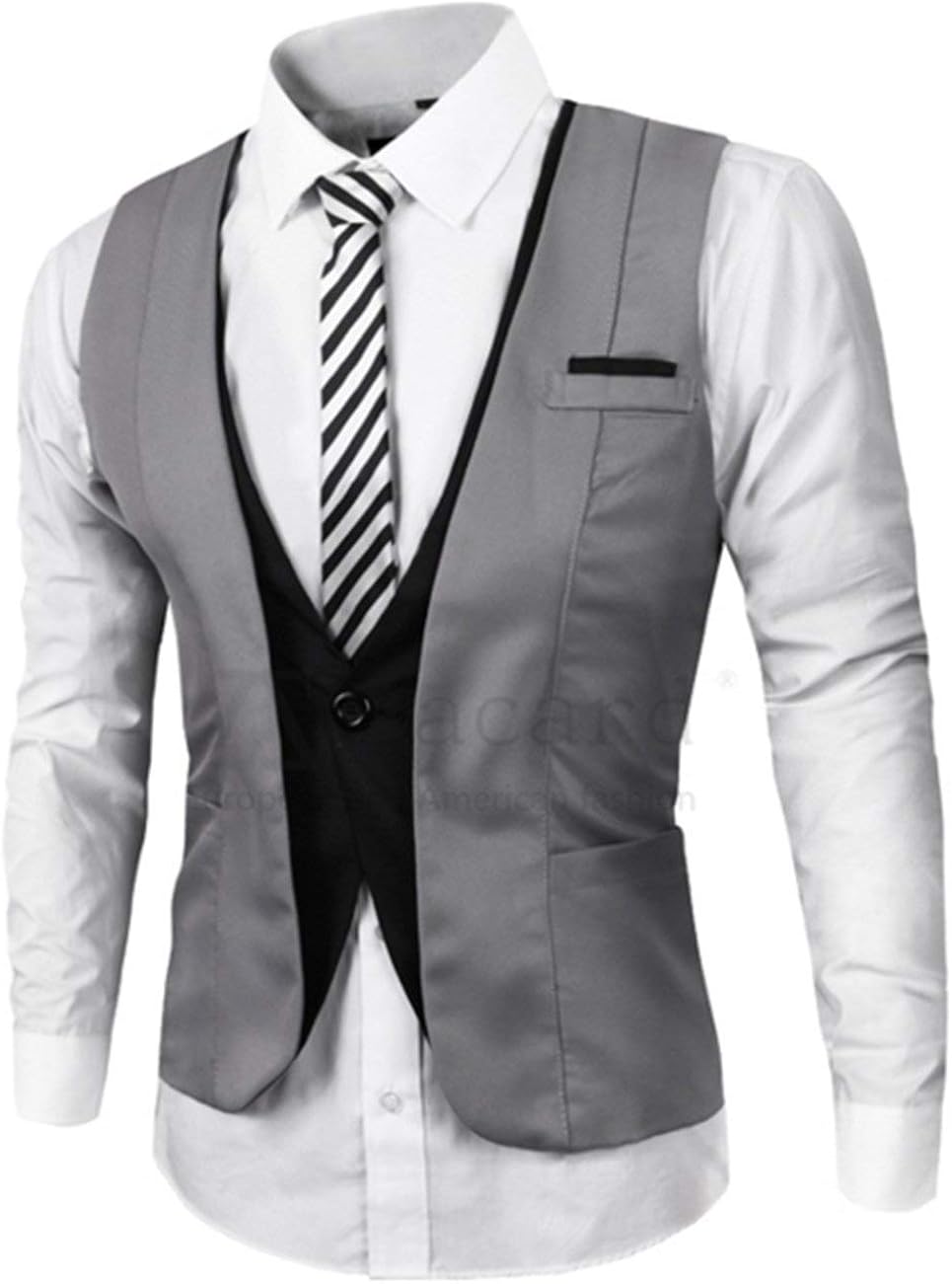 Lanceyy Uomo Teen Boy Vest Gilet Vest Suit Stile Semplice Casual