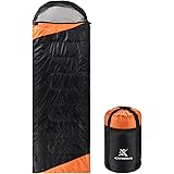 Extremus Rectangular Camping Sleeping Bag, 3-Season Comfort, Single/Double Backpacking Sleeping Bags for Adults, Lightweight,