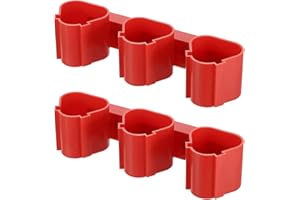 Battery Holder Compatible with Milwaukee M12 12V Battery Wall Mount Storage Rack Fits Li-ion Batteries 6 Slot Cordless Power 