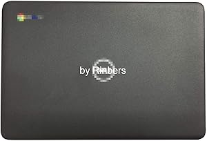 Rinbers Laptop LCD Back Cover Rear Lid Top Case with Hinge Set and LCD Cable for Dell Chromebook 11 3100 034YFY